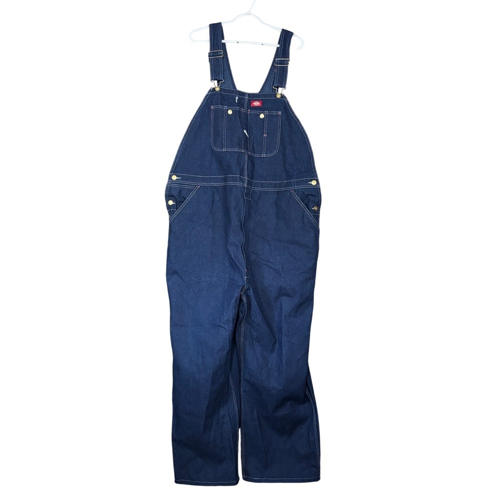 Dickies Overalls Work Men's Size 46x30 100% Cotton Farmer Rancher Bib Carpenter